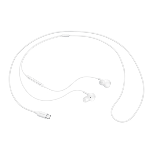 Écouteurs filaires neufs SAMSUNG Type-C EO-IC100 USB-C AKG Blanc