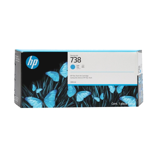 Cartouche originale HP 738 Cyan - 300 mL