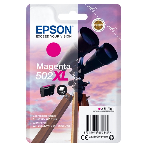 "Cartouche originale Epson 502 XL ""Jumelles"" magenta 6,4 ml"