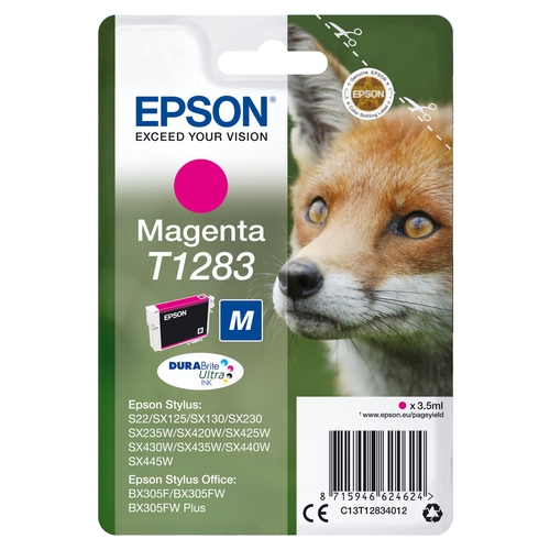 "Cartouche originale Epson T1283 ""Renard"" magenta 3 ml"