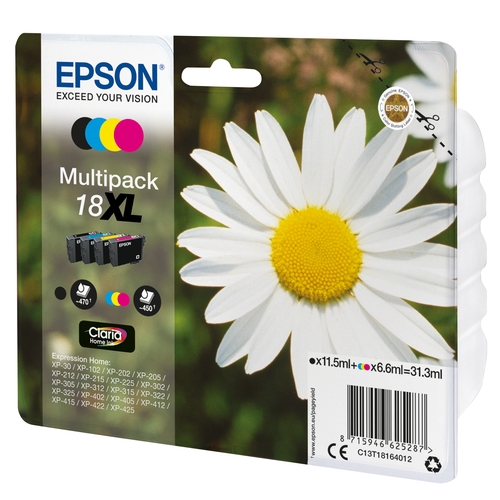 Pack de 4 Cartouches originales EPSON 18XL "Pâquerette"