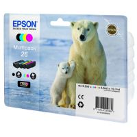 Pack de 4 Cartouches originales EPSON 26 "Ours polaire"