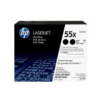 Pack de 2 Toners originaux HP 55X Noir - 2 x 12 500 pages