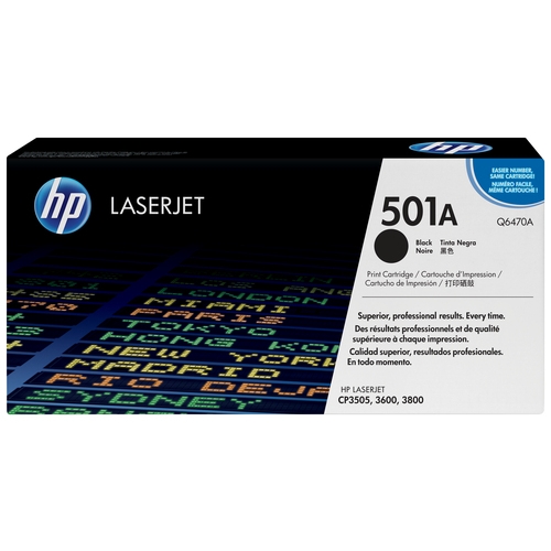 Toner original Hp 501A noir 6000 pages