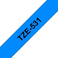 Ruban original BROTHER TZe-531 Noir/Bleu - 12 mm x 8 mètres