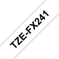 Ruban original BROTHER TZe-FX241 Noir/Blanc - 18 mm x 8 mètres