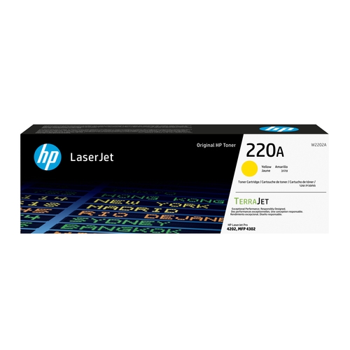 Toner original HP W2202A Jaune - 1 800 pages