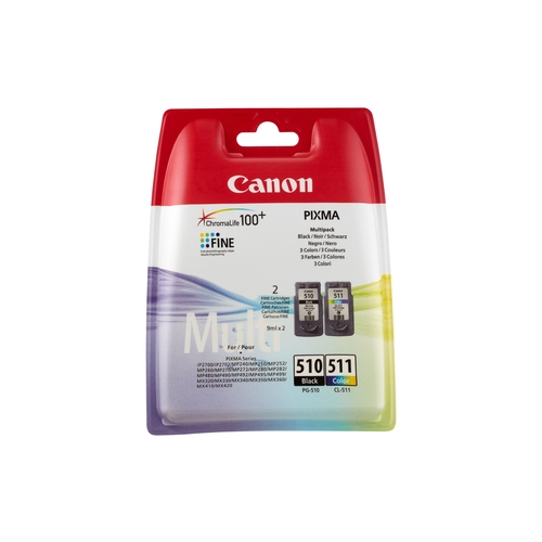 Pack de 2 Cartouches originales Canon PG510 / CL511