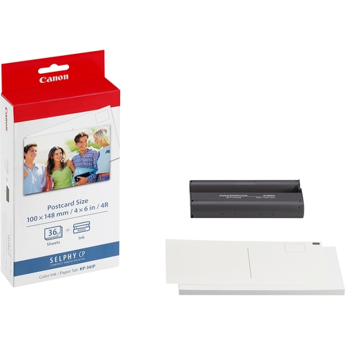 Cartouche originale Canon couleurs+papier 100x148 mm 36 pages KP-36IP