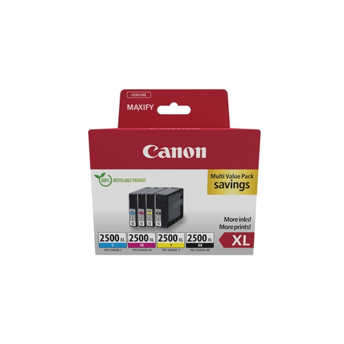 Pack de 4 Cartouches originales Canon PGI2500 XL