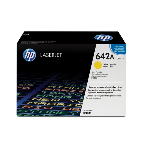 Toner original HP 642A Jaune - 7 500 pages