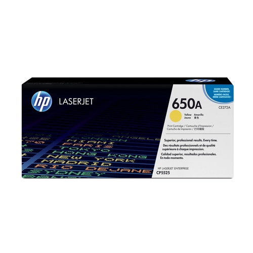 Toner original Hp 650A jaune 15000 pages