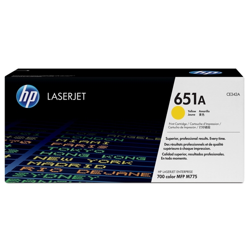 Toner original Hp 651A jaune 16000 pages