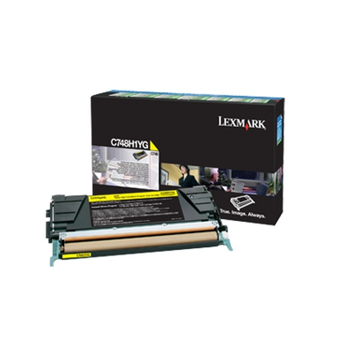 Toner original Lexmark C748H1YG jaune 10000 pages
