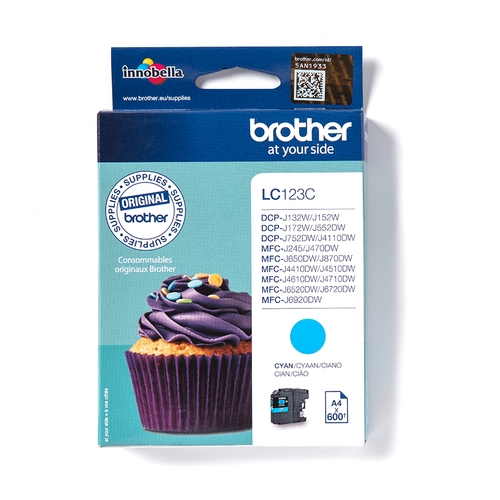 Cartouche originale Brother LC123 cyan 6 ml