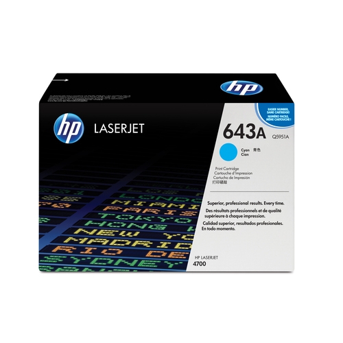 Toner original Hp 643A cyan 10000 pages