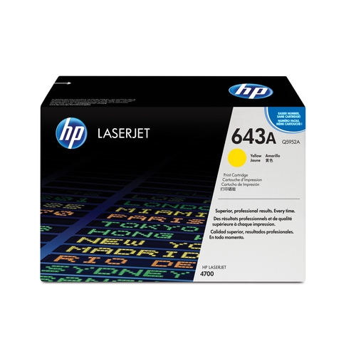 Toner original Hp 643A jaune 10000 pages